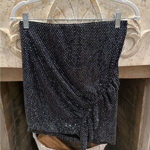 IRO Black Sequin Mini Skirt
